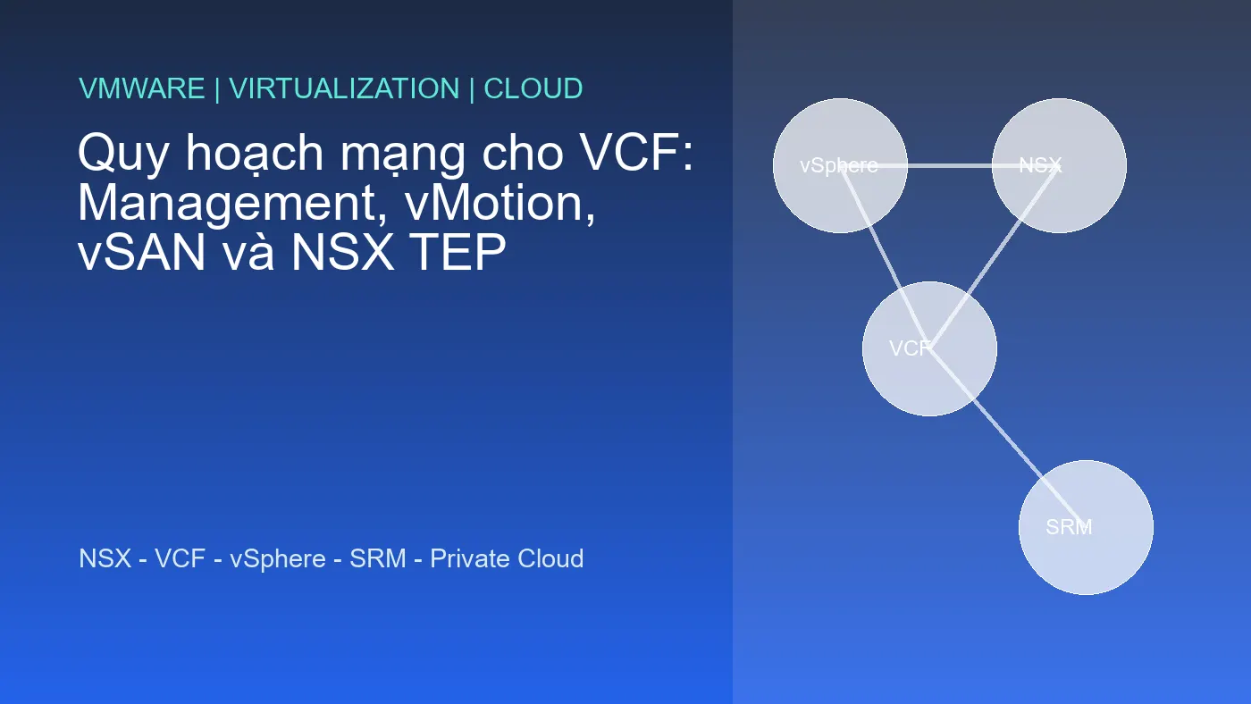 Quy hoạch mạng cho VCF: Management, vMotion, vSAN và NSX TEP